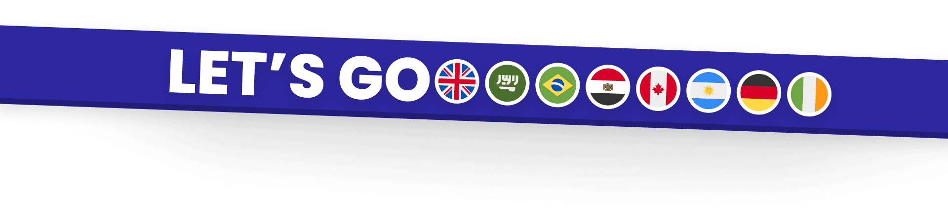 A banner with images of flags